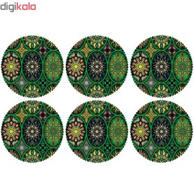 تصویر زیر لیوانی مدل C2-42529 بسته 6 عددی چند رنگ سایز 0.1*10*10 سانتی‌ متر 