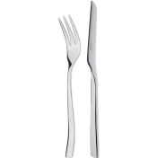 تصویر کارد و چنگال میوه خوری سه بعدی استیل MGS کد DF043 