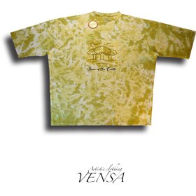 تصویر تیشرت تای دای با پنل گلدوزی ابریشم Tiedye shirt with Silk embroidery panel