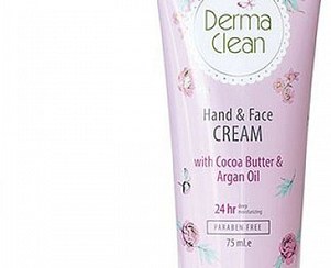 تصویر کرم دست و صورت حاوی کوکوباتر و روغن آرگان درماکلین hand & face cream with cocoa butter & argan oil DERMA CLEAN