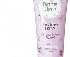 تصویر کرم دست و صورت حاوی کوکوباتر و روغن آرگان درماکلین hand & face cream with cocoa butter & argan oil DERMA CLEAN