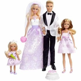 تصویر عروسک باربی عروس و داماد Barbie Ken Bride Groom Sisters Wedding Set Play Set Doll - زمان ارسال 15 تا 20 روز کاری 