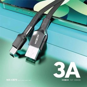 تصویر کابل تبدیل USB به MicroUSB ماکسوم مدل MX-CB75 طول 1 متر ا Moxom MX-CB75 USB to Micro USB Cable 1 m Moxom MX-CB75 USB to Micro USB Cable 1 m