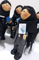 تصویر عروسک های روسی معلم همراه با کیف و کتاب Teacher dolls