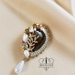 تصویر گلسینه جواهردوزی سنگ چشم ببر 