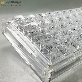 تصویر مجموعه کامل کیکپ تمام شفاف طرح Space کیبورد مکانیکال Space Fully Transparent MDA Keycaps Full Set 