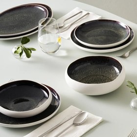 تصویر سرویس غذاخوری ۱۲ نفره ۵۹ پارچه کاراجا ترکیه مدل Earth Collection Galactic سفید Karaca Earth Collection Galactic White 59-Piece Dinnerware Set for 12 People