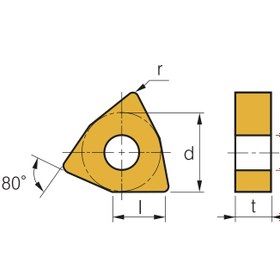 تصویر اینسرت(الماس تراشکاری) تنگستن کارباید WNMG 080408 WNMG 080408 HA PC9030 Turning Insert