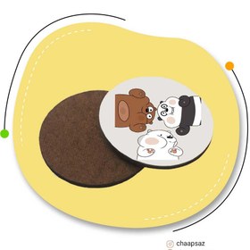 تصویر زیر لیوانی طرح Bare Bears 