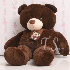 تصویر عروسک خرس عسلی و قهوه ای 180 سانتی متری 
