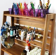 تصویر استند ابزار نقاشی عسلی 