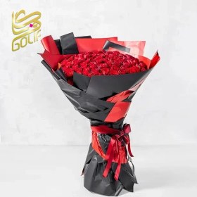 تصویر دسته گل تبریک (رز هلندی) 