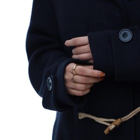 تصویر پالتو کوتاه دکمه دار سرمه ای زنانه H&M 