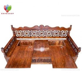 تصویر تخت سنتی چوبی 90*190کد 297 