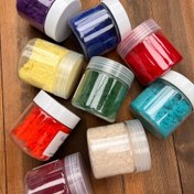 تصویر پودر مخمل درجه یک سنگ و رنگ همراه چسب 