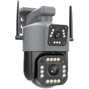 تصویر دوربین مداربسته سیمکارتی دولنز تحت شبکه مدل SF4-SIMCARD 4G DUAL LENS PRO 