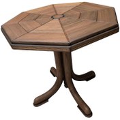 تصویر میز ۸ ضلعی تمام چوب راش 