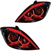 تصویر چراغ جلو اسپرت جمع ساز مدل 3D-Wild قرمز داخل مشکی 