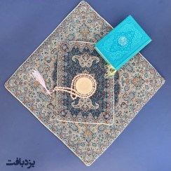 تصویر جانماز ترمه سورمه ای مدل شاه پسند 