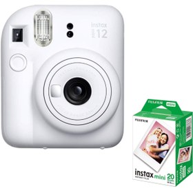 تصویر دوربین عکاسی چاپ سریع فوجی فیلم مدل Instax Mini 12 به همراه کاغذ چاپگر 20عددی 