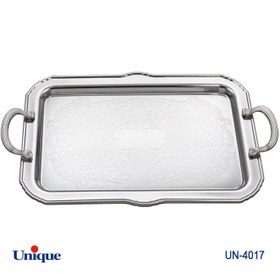 تصویر سینی استیل یک میل بدون پایه UNIQUE UN-4017 