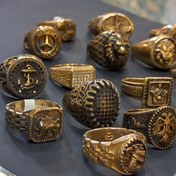 تصویر انگشتر طلا روس مردانه رنگ ثابت بسته ۵ عددی 