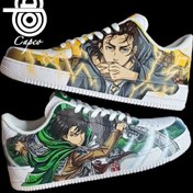 تصویر کفش کاستوم AF1 طرح انیمه اتک ان تایتان 