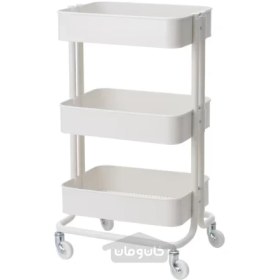 تصویر چرخ دستی سفید 35x45x78 سانتی متر ی ایکیا مدل IKEA RÅSKOG IKEA RÅSKOG Trolley white 35x45x78 cm