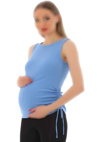 تصویر تیشرت پارچه پنبه ای کلفت بند‎دار بارداری برند MEGHAN L.A کد 1701321674 