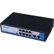 تصویر سوییچ 10 پورت POE اچ آر یو آی HR900-AF-82N HRUI HR900-AF-82N 10 Port Switch