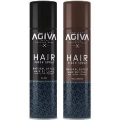 تصویر اسپری پرپشت کننده مو آگیوا - MED BROWN Agiva Hair Fiber spray