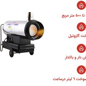 تصویر جت‌هیتر گازوئیلی ‌دودکش‌دار نیرو تهویه البرز مدل QELB-110 