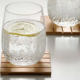 تصویر زیر لیوانی چوبی جدید STRANDFLOKA