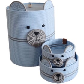 تصویر ست سبد وسایل کودک مدل tedy مجموعه 3 عددی 