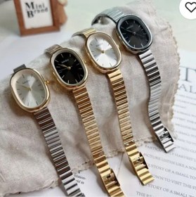 تصویر ساعت مچی زنانه نایدو NAIDU - صفحه سفید بند طلایی NAIDU women's watch