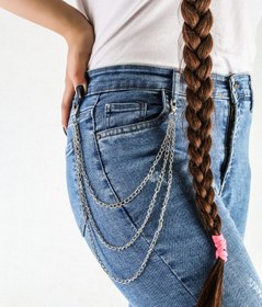 تصویر زنجیر شلوار سه لاین نازک 