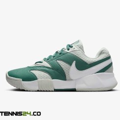 تصویر کفش تنیس زنانه نایک NikeCourt Lite 4 Clay- سفید/سبز 