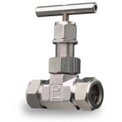 تصویر نیدل ولو پارکر 1 اینچ تیوپ خور 6000psi مدل 16A-U16LR-G-SS Parker U Series Stainless Steel 316 High Temperature Needle Valve, Inline, T-Bar Handle, Regulating Stem, 1" A-Lok Compression Fitting