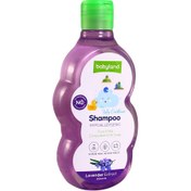 تصویر شامپو بچه حاوی عصاره اسطوخودوس بی بی لند 200 میلی لیتر Babyland Lavender Baby Shampoo 200ml