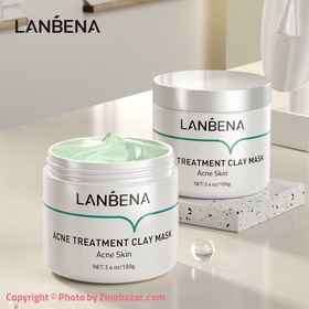 تصویر ماسک ضد جوش خاک رس لانبنا LANBENA Acne Treatment Clay Mask Acne Skin