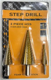 تصویر ست سه عددی مته کاجی FIDAR TOOLS 