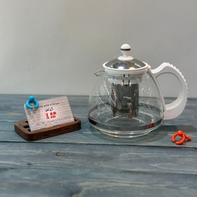 تصویر قوری پیرکس چای ساز سماوری میگل 302 و 301 - سفید Migel 302 and 301 samovar tea maker Pyrex teapot