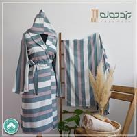 تصویر حوله تنپوش نخی سنتی یزدی طرح آریا کد 11 Cotton bathrobe towel