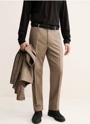 تصویر شلوار مردانه قهوه ای منگوMANGO Man | 17018273 اورجینال 