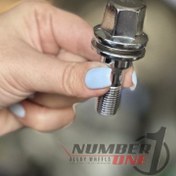 تصویر پیچ چرخ و رینگ واشردار 1/25*12 کله 19 استیل 