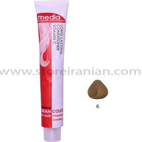 تصویر رنگ مو مدیا بلوند تیره شماره 6 حجم 100 میلی لیتر Media Dark Blonde Hair Color No.6 100ml