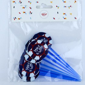 تصویر خلال تزئین غذا روز خوب مدل ملوان بسته 10 عددی | سرمه ای 