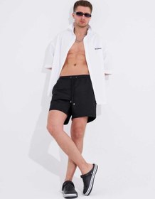 تصویر شورت شنای پایه خاکستری مردانه 