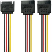 تصویر کابل برق یک به دو ساتا sata power cable 1 to 2