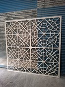 تصویر پارتیشن چوبی گره چینی Chinese knot wooden partition